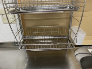 【キッチン】突っ張り2段の水切りカゴ